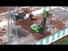 ما هو عرض العمل وعمق من منصة الحفر المائي تحت الأرض الهيدروليكية بالكامل للدوران