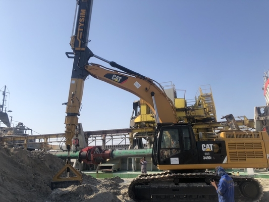 حفارة هيدروليكية ClamShell تلسكوبي ذراع طويلة الوصول 5845mm نصف قطرها