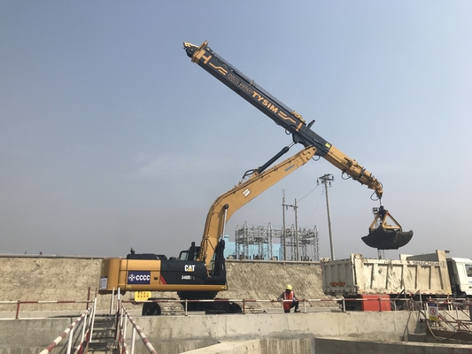 حفارة دلو صدفي KM220 مرفق ذراع تلسكوبي لأعمال الأساس