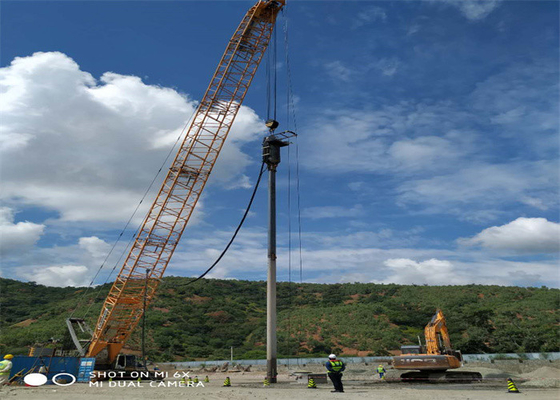 150kw التغذية السفلية الهيدروليكية الكهربائية Vibroflot الحجر أعمدة Vibroflotation الضغط